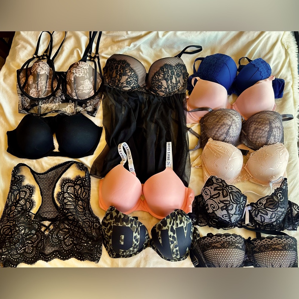 Victoria's Secret and more 12 Lace Padded Lined Women's Bra & lingerie 36C